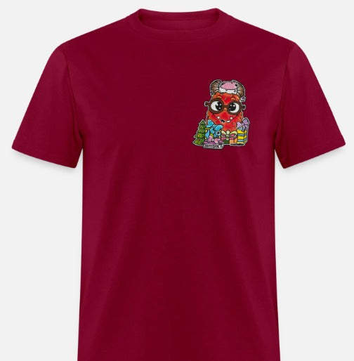 t-shirt monstre rouge noel
