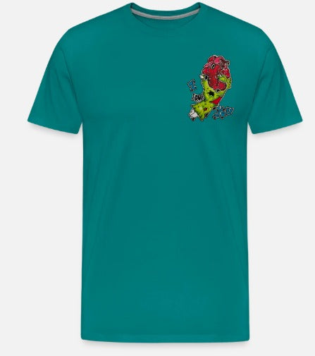 T-shirt main de zombie coeur