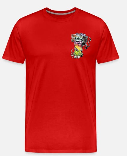 T-shirt main zombie multicolore