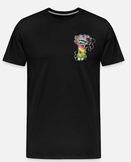 T-shirt main zombie multicolore