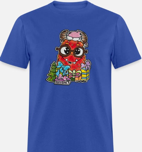T-shirt enfant monstre rouge noël