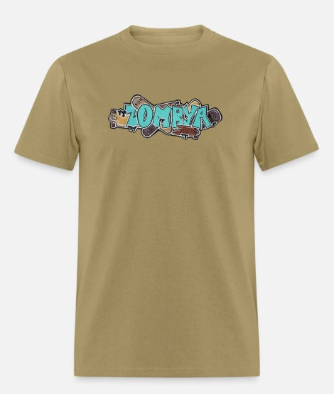 T-shirt zombya design planche a roulette