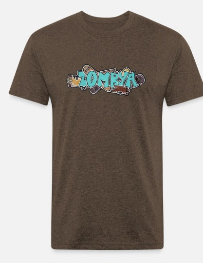 T-shirt zombya design planche a roulette