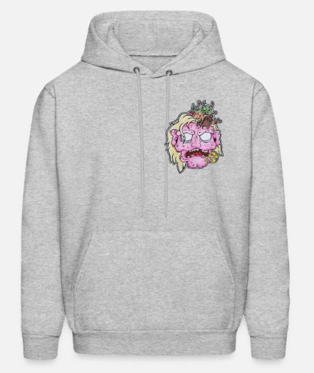 Hoodies Tête de zombie rose