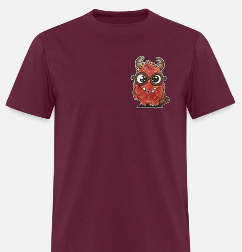T-shirt enfant monstre rouge