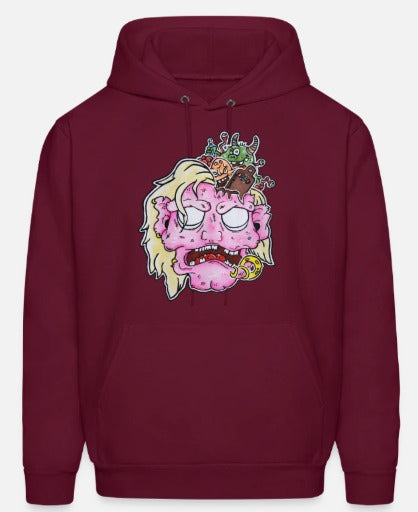 Hoodies Tête zombie rose