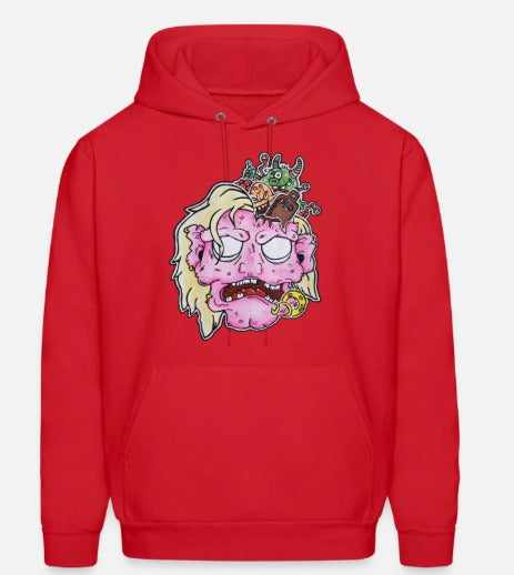 Hoodies enfant tête de zombie rose