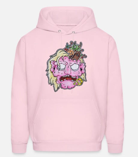 Hoodies Tête zombie rose