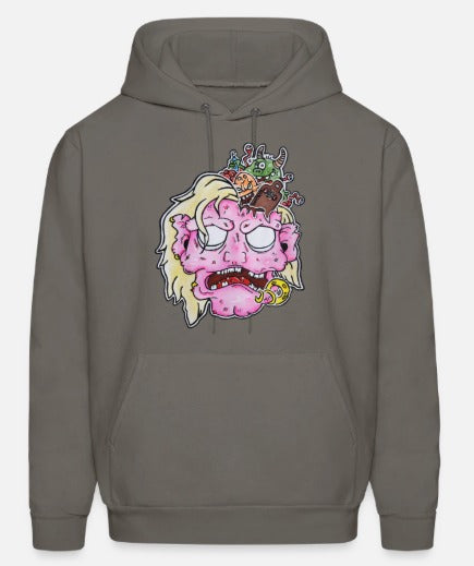 Hoodies Tête zombie rose