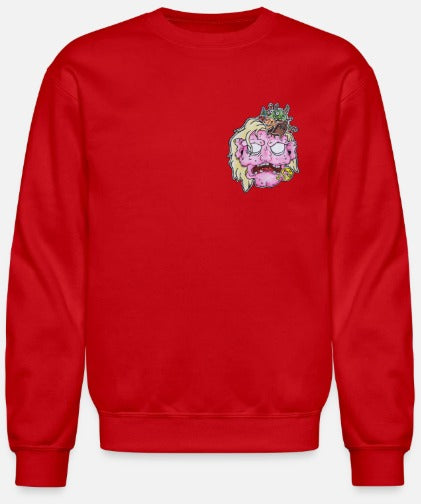 Crewneck tête de zombie rose