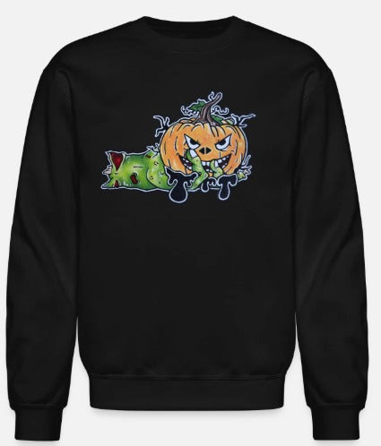 Crewneck enfant Main zombie citrouille