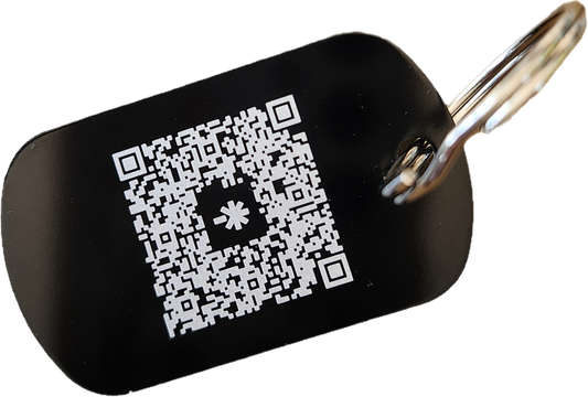 Porte clé noir gravé (médaille métallique)