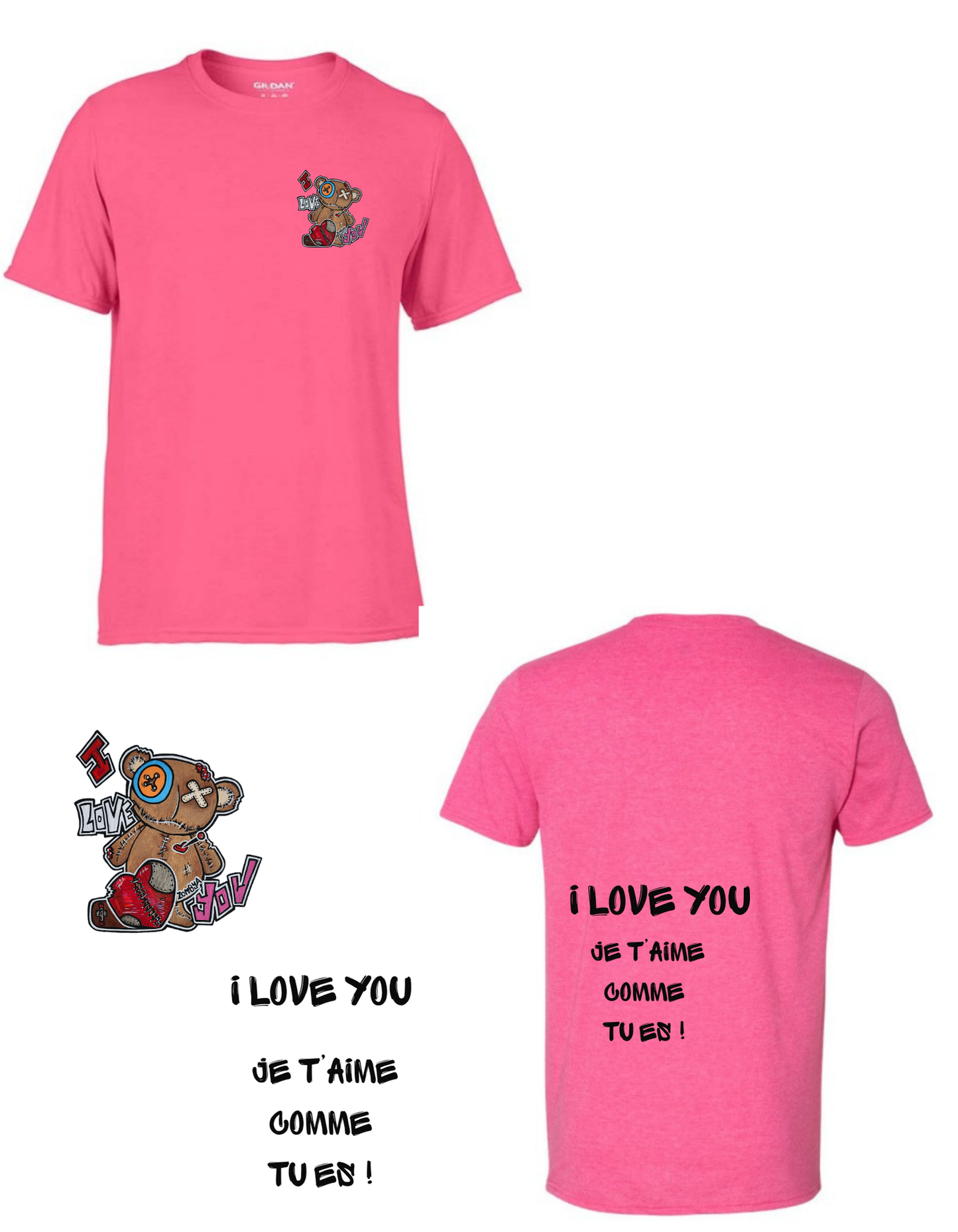 Gamme positive T-shirt I love you
