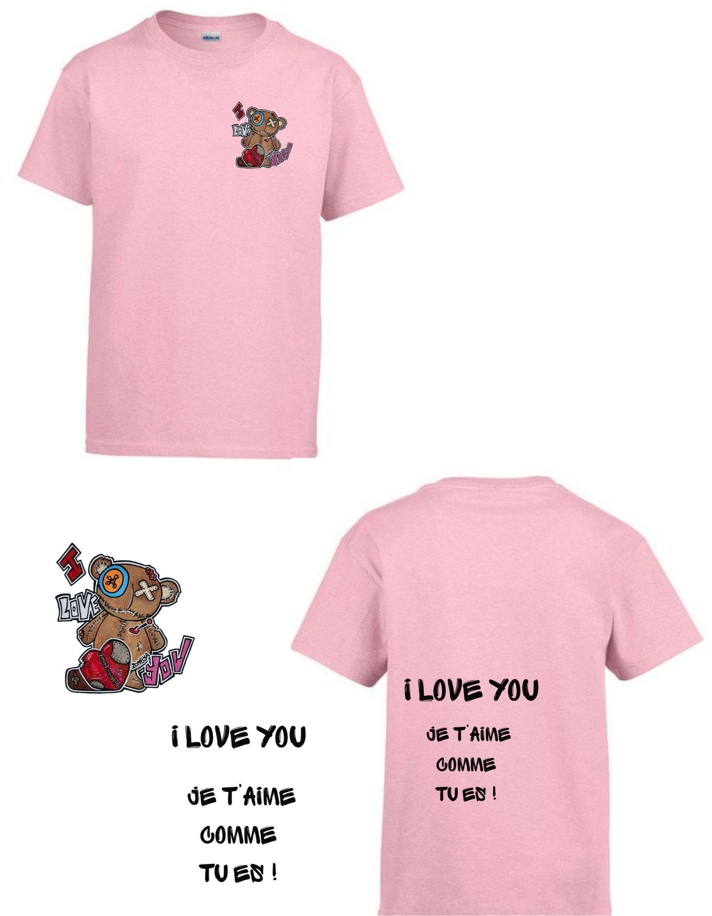 Gamme positive T-shirt I love you