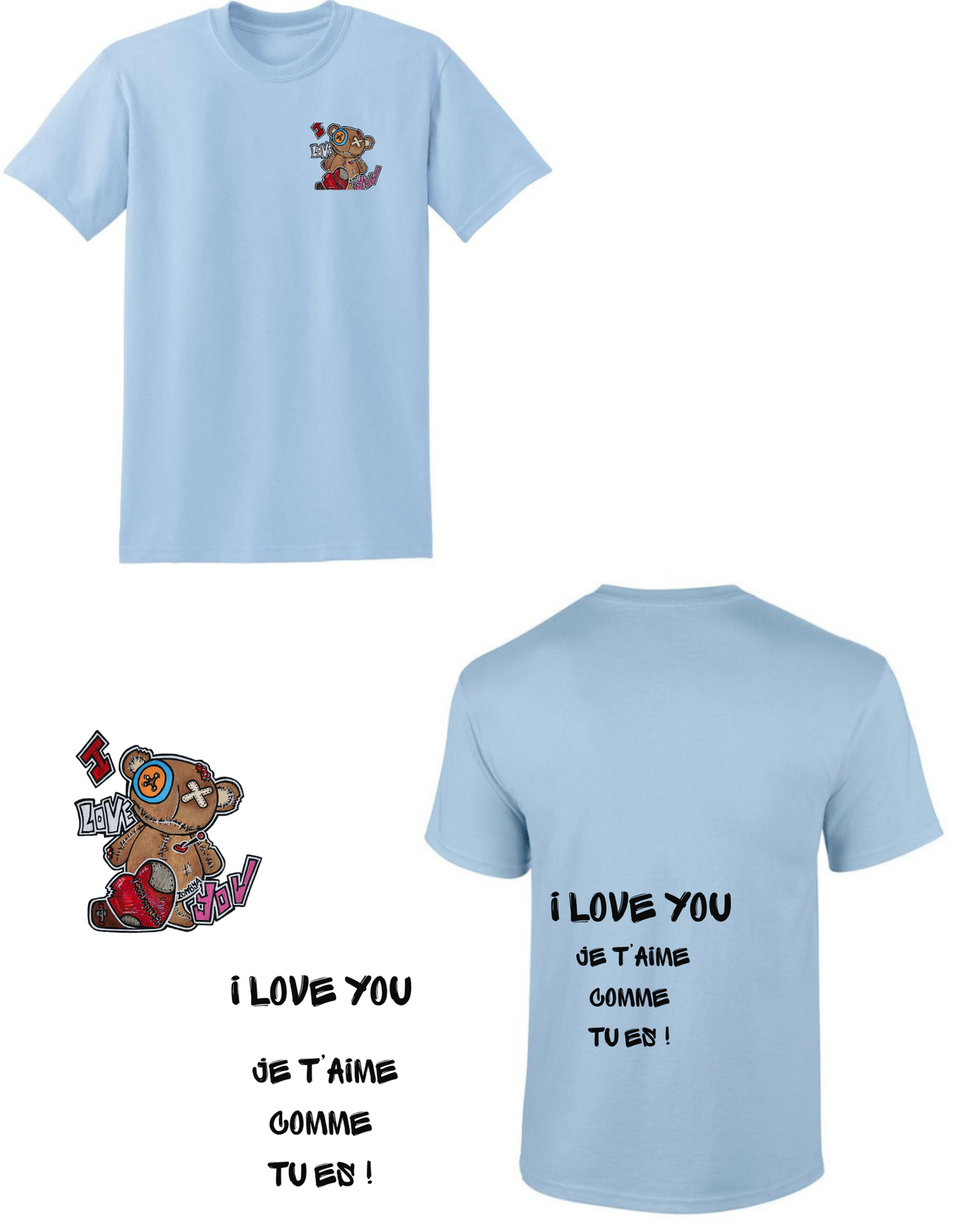 Gamme positive T-shirt I love you
