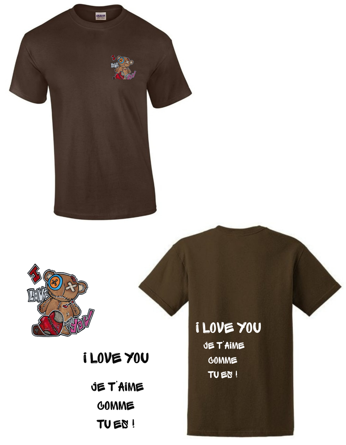 Gamme positive T-shirt I love you