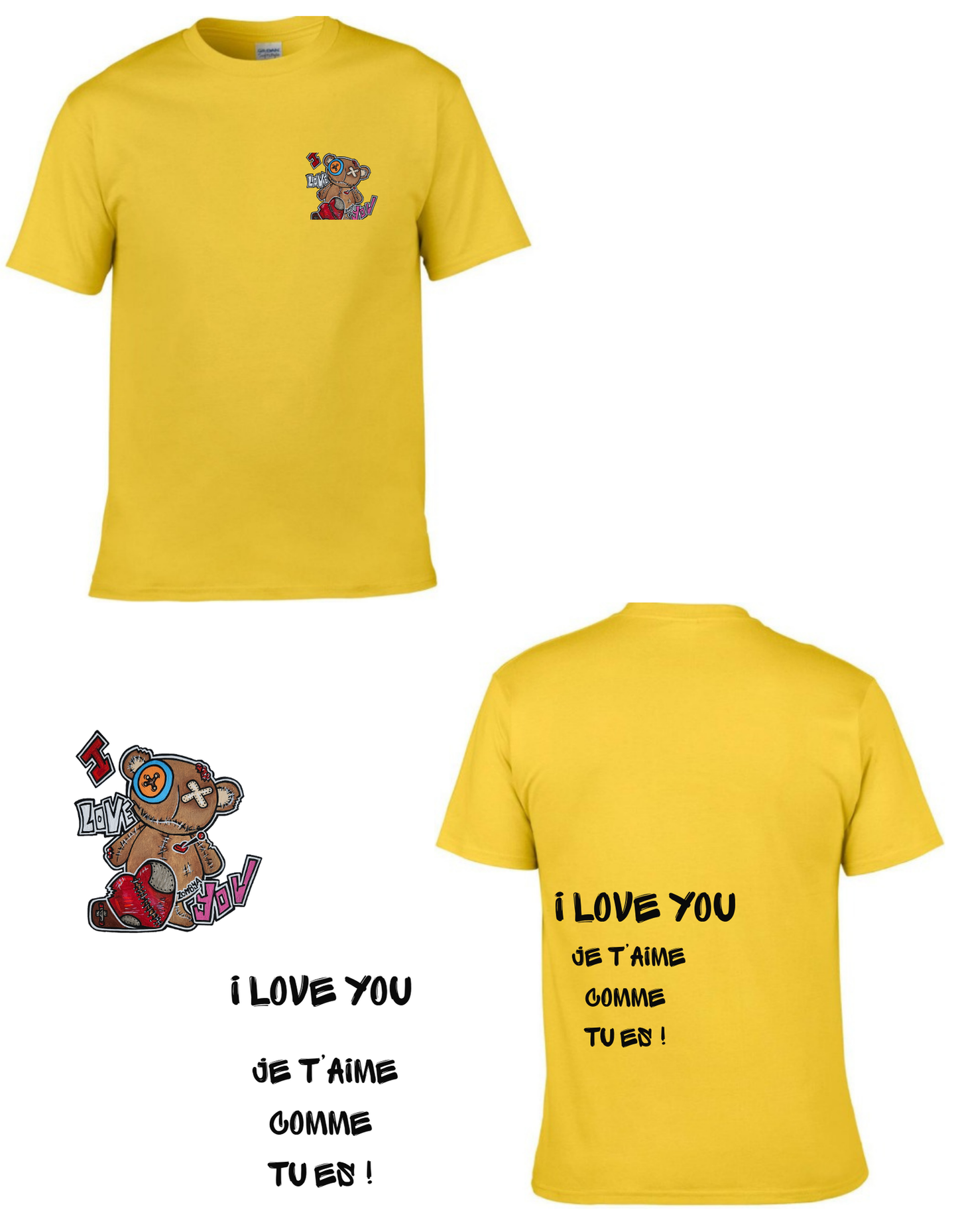 Gamme positive T-shirt I love you