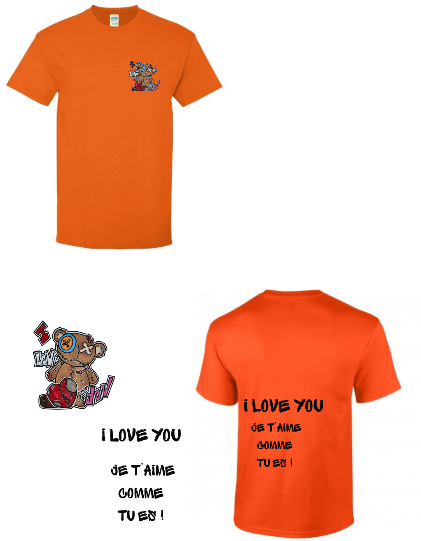 Gamme positive T-shirt I love you