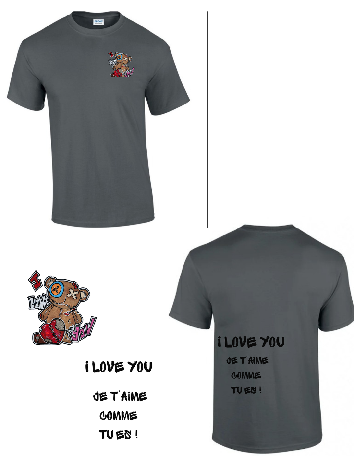 Gamme positive T-shirt I love you