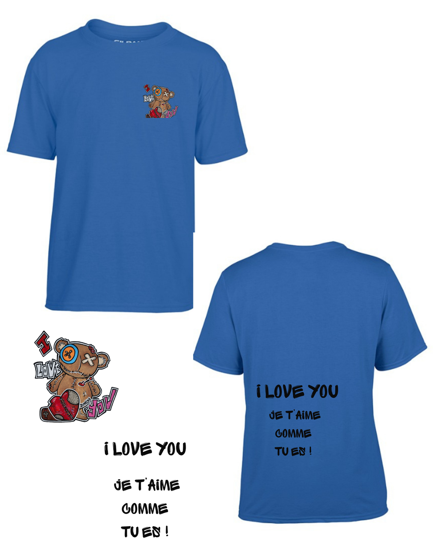 Gamme positive T-shirt I love you