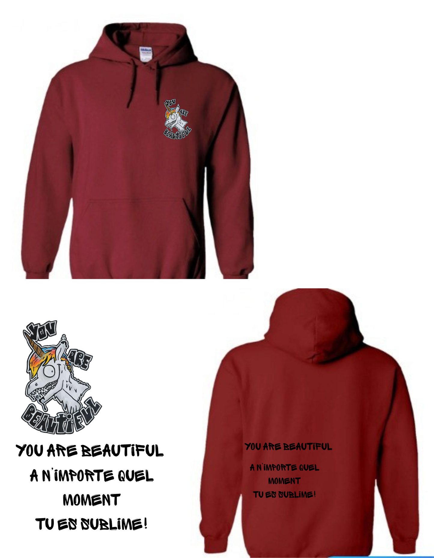 Gamme positive Hoodies You are beautiful