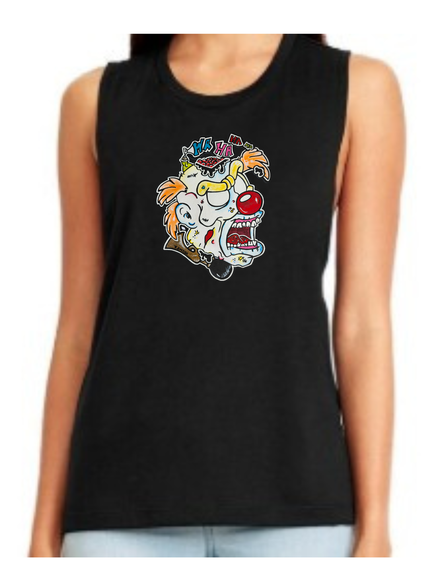 Camisole femme festival muscle Zombie clown