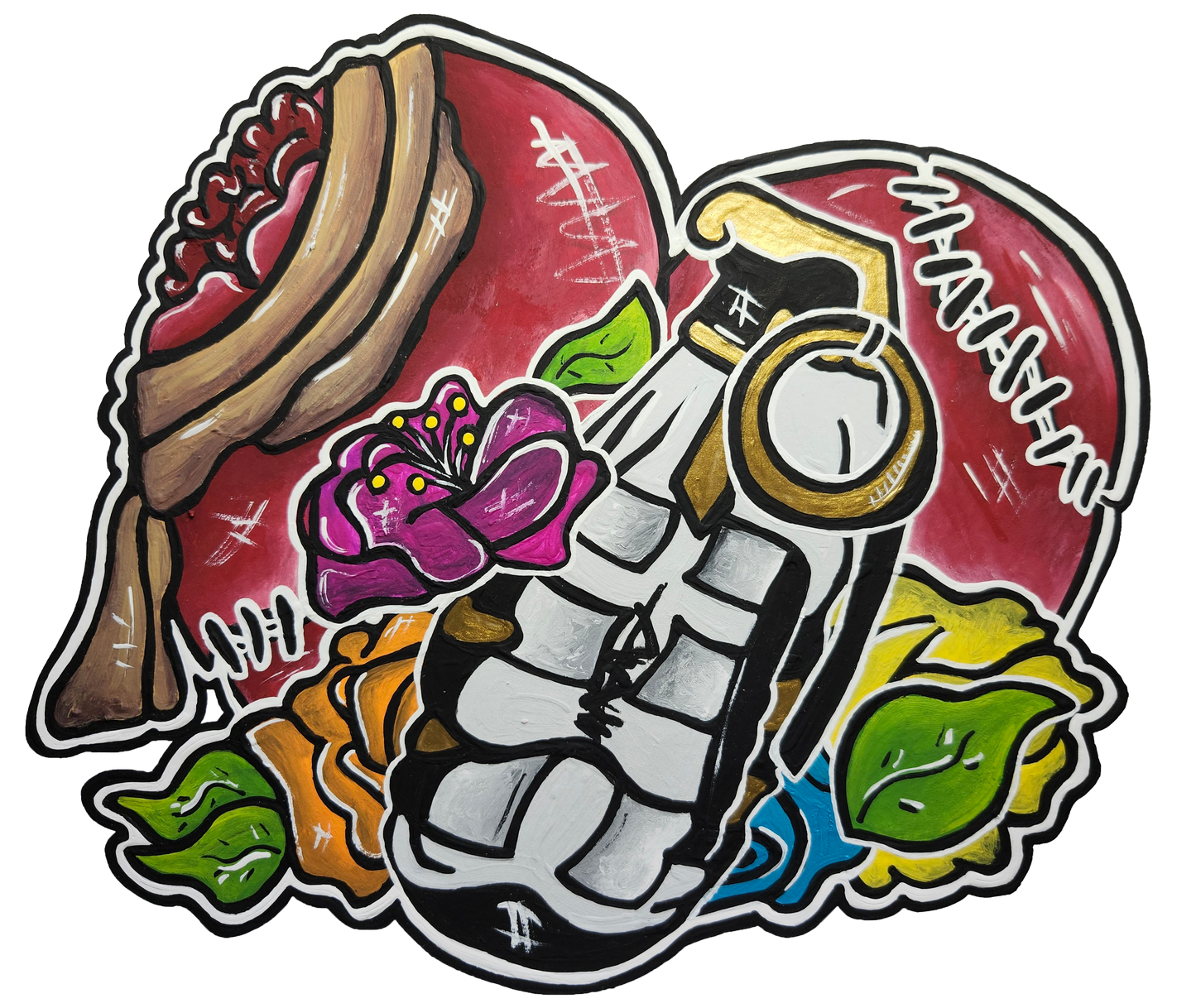 T-shirt coeur grenade