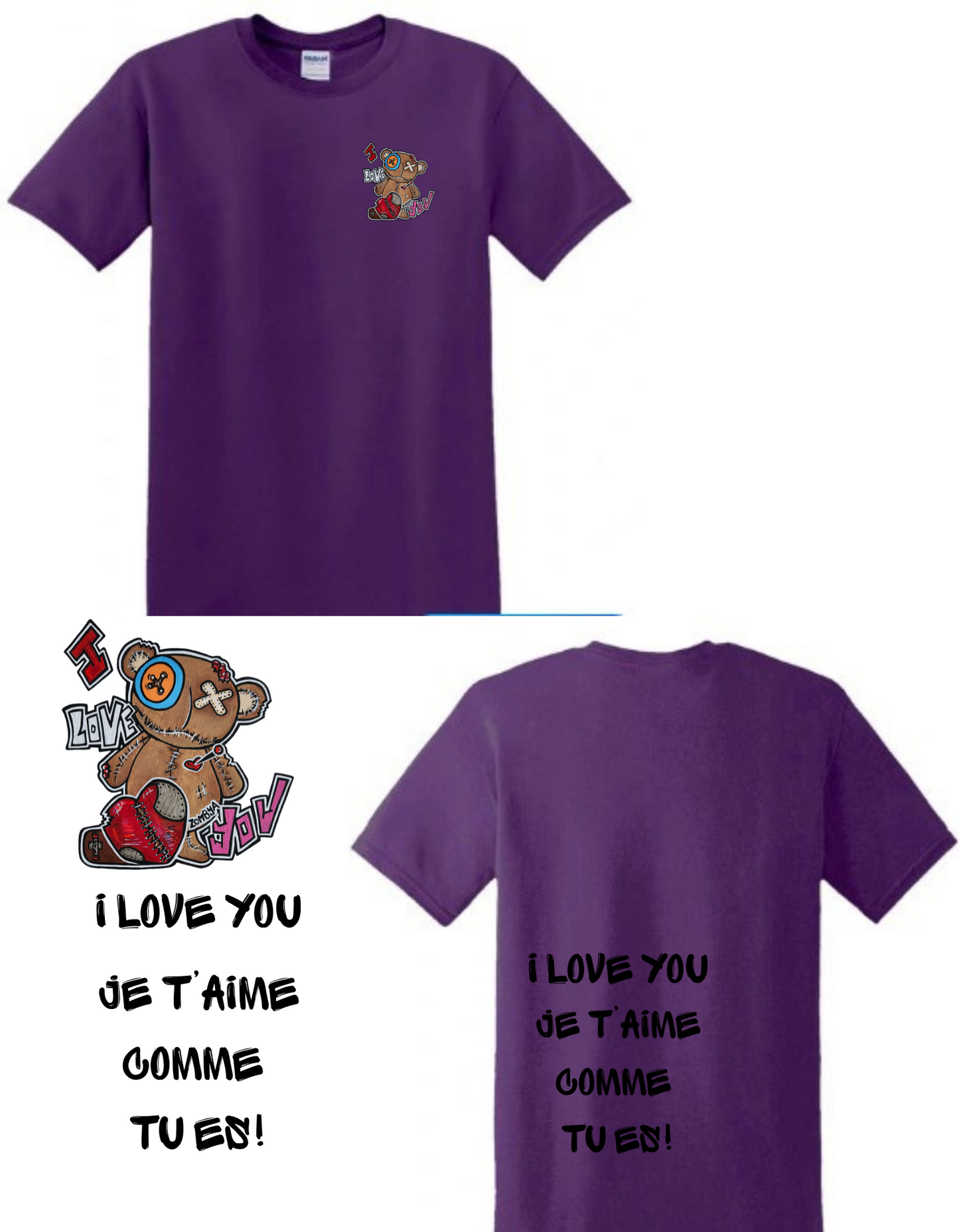 Gamme positive T-shirt I love you