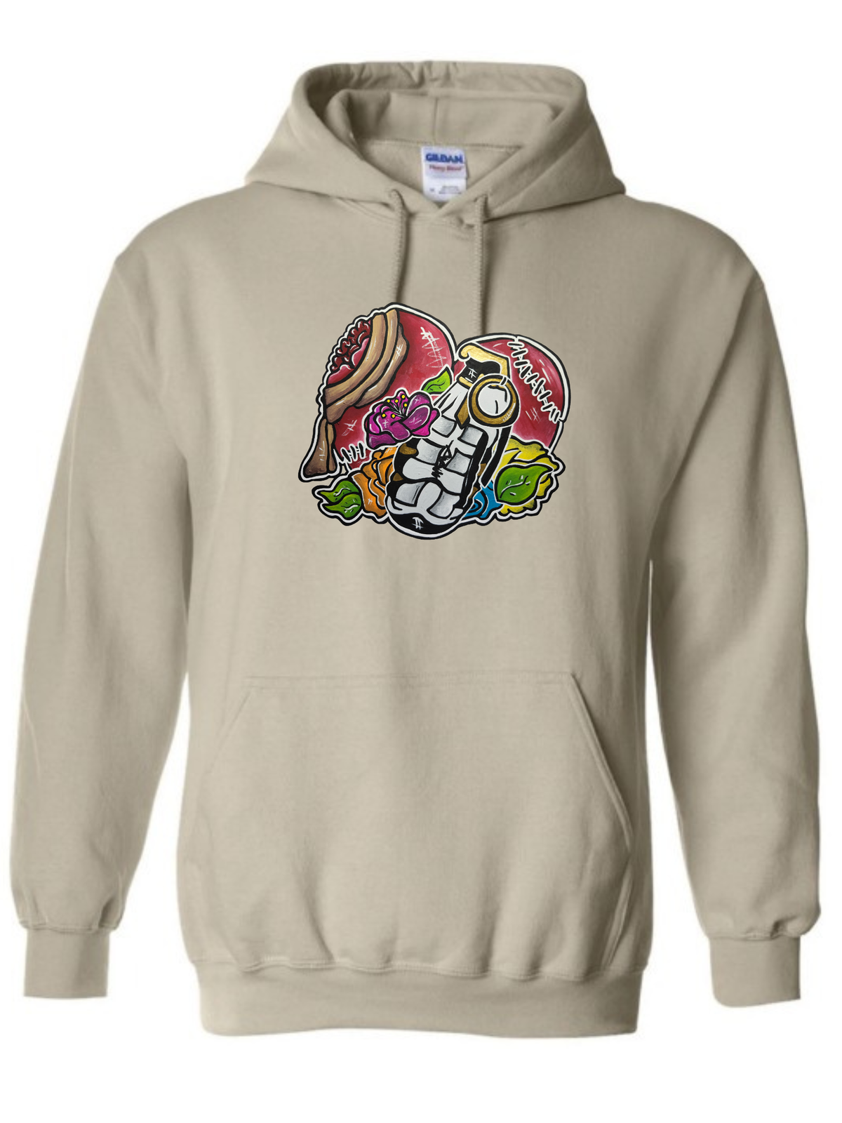 Hoodies Coeur grenade