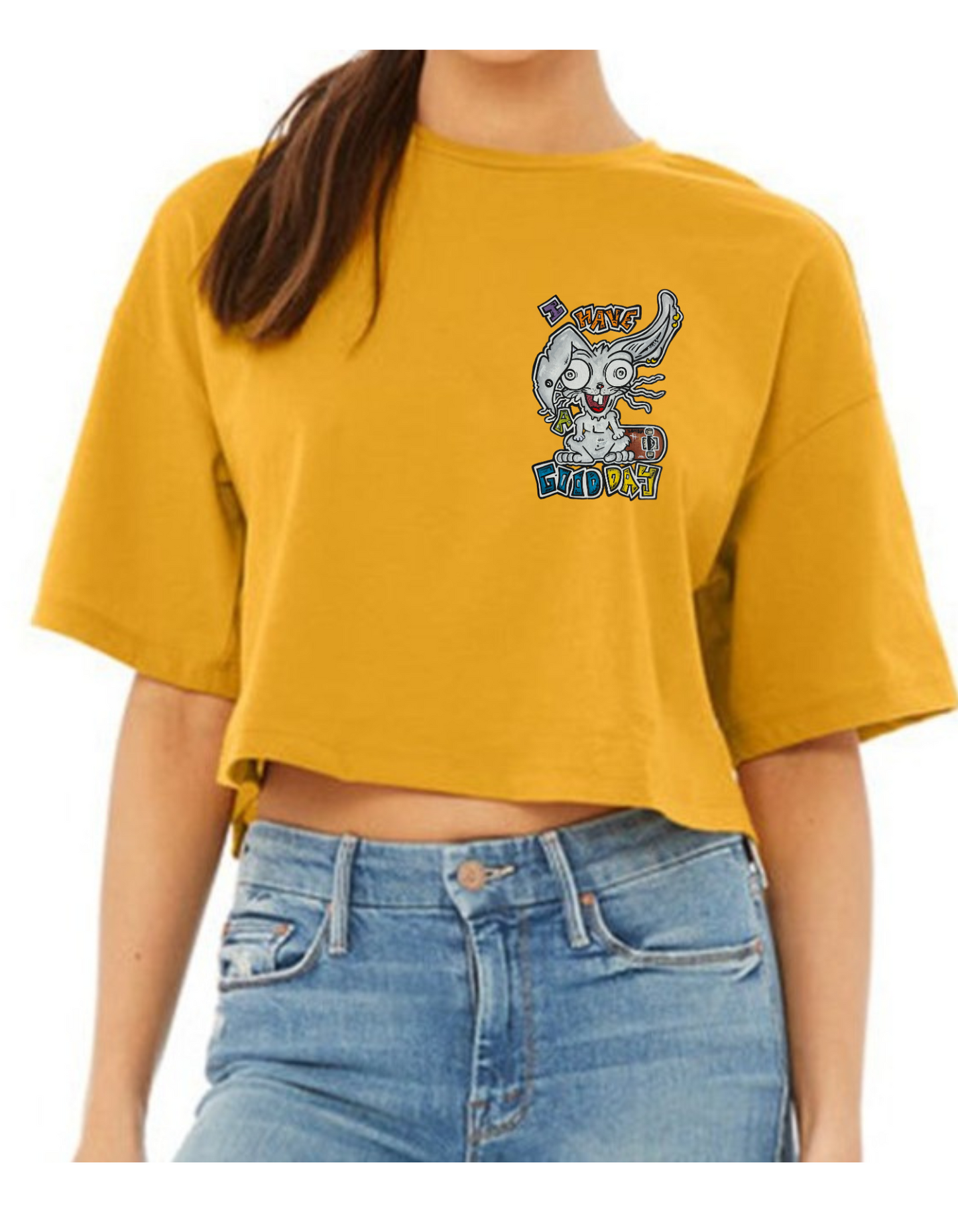 Crop top I have a good day