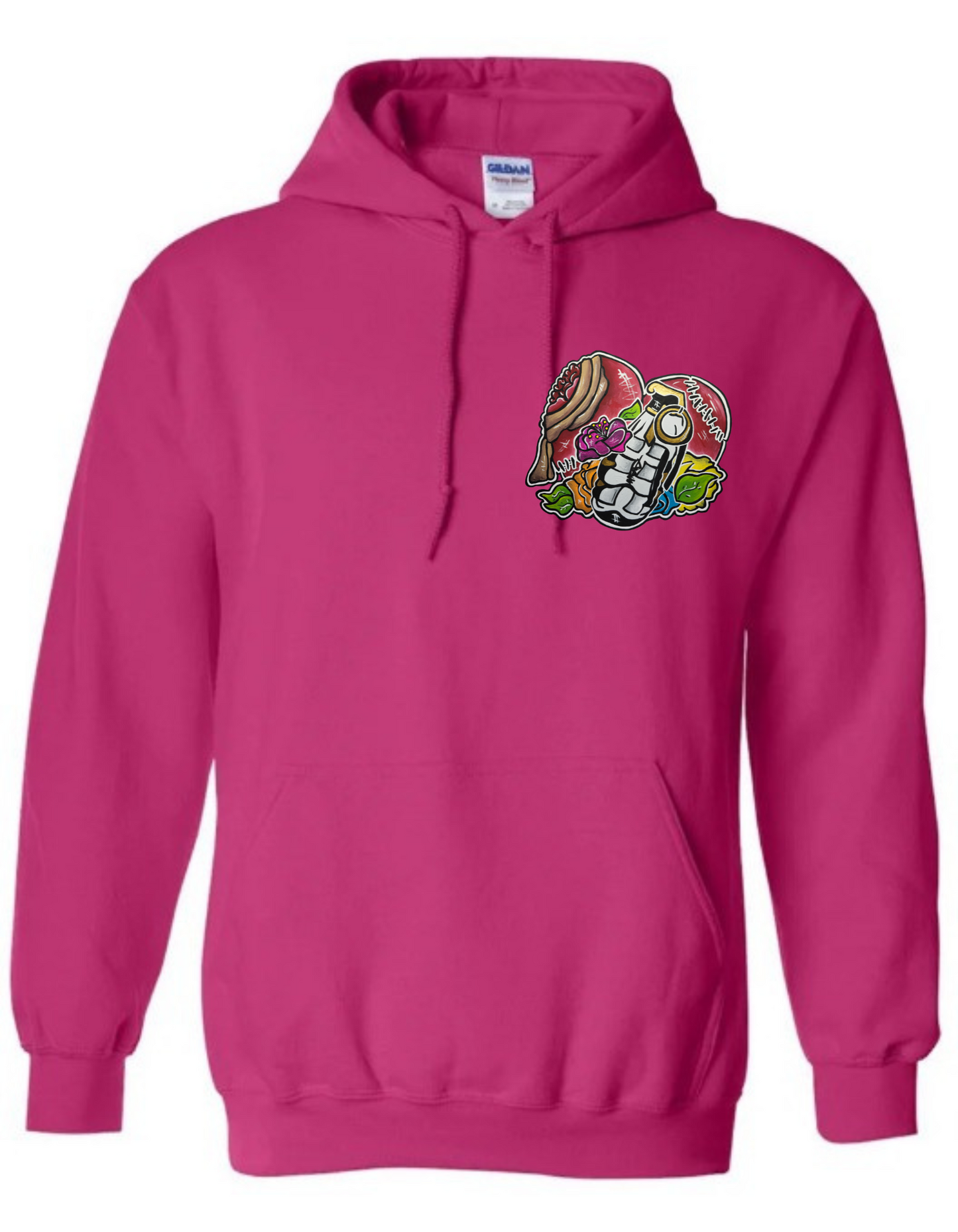 Hoodies cœur grenade