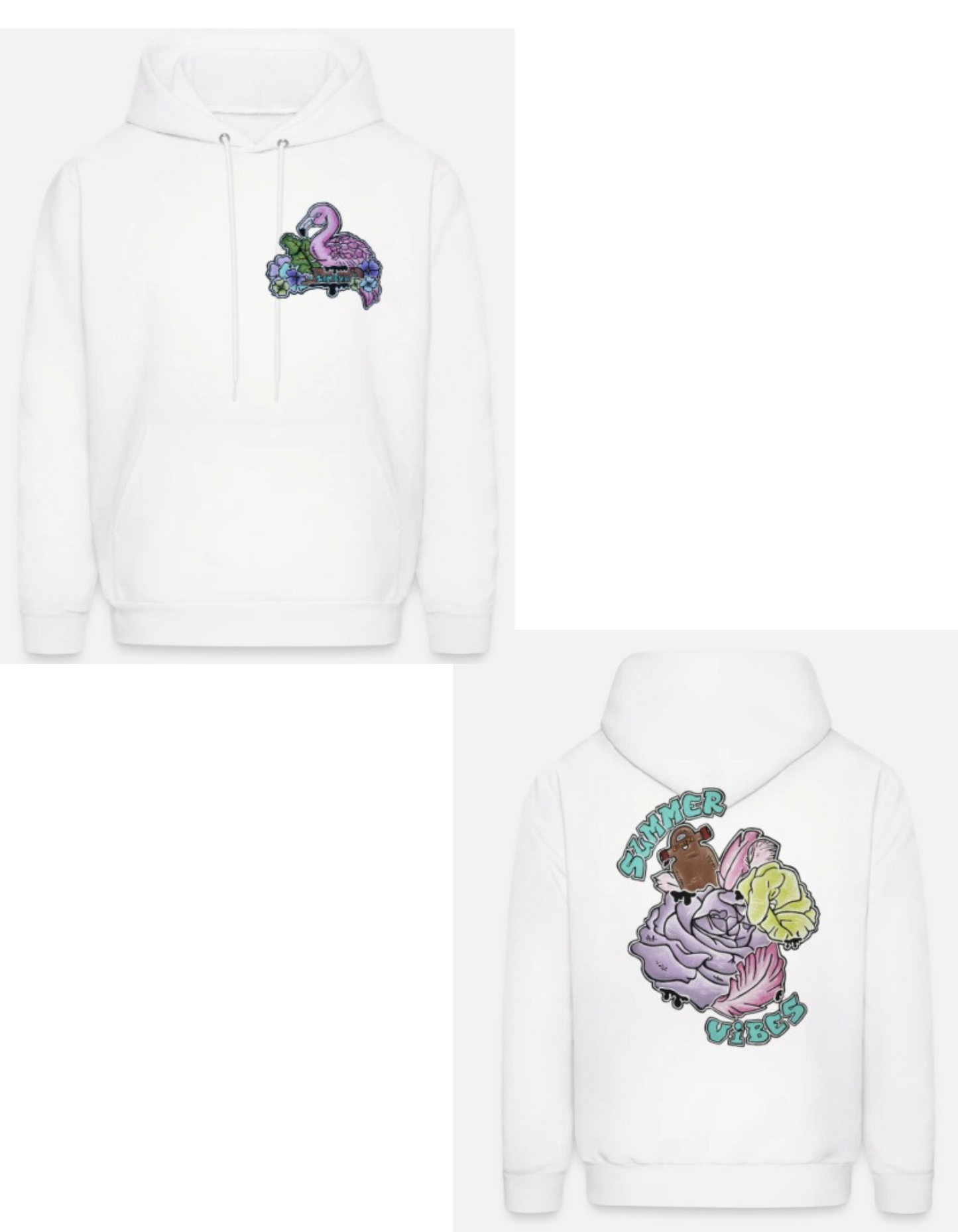 Hoodies enfant combo flamant rose