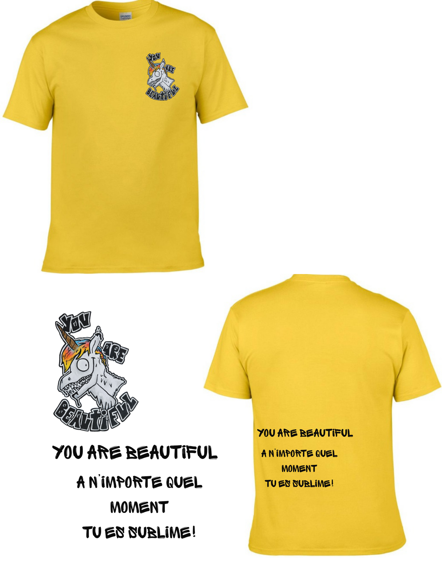 Gamme positive t-shirt You are beautiful