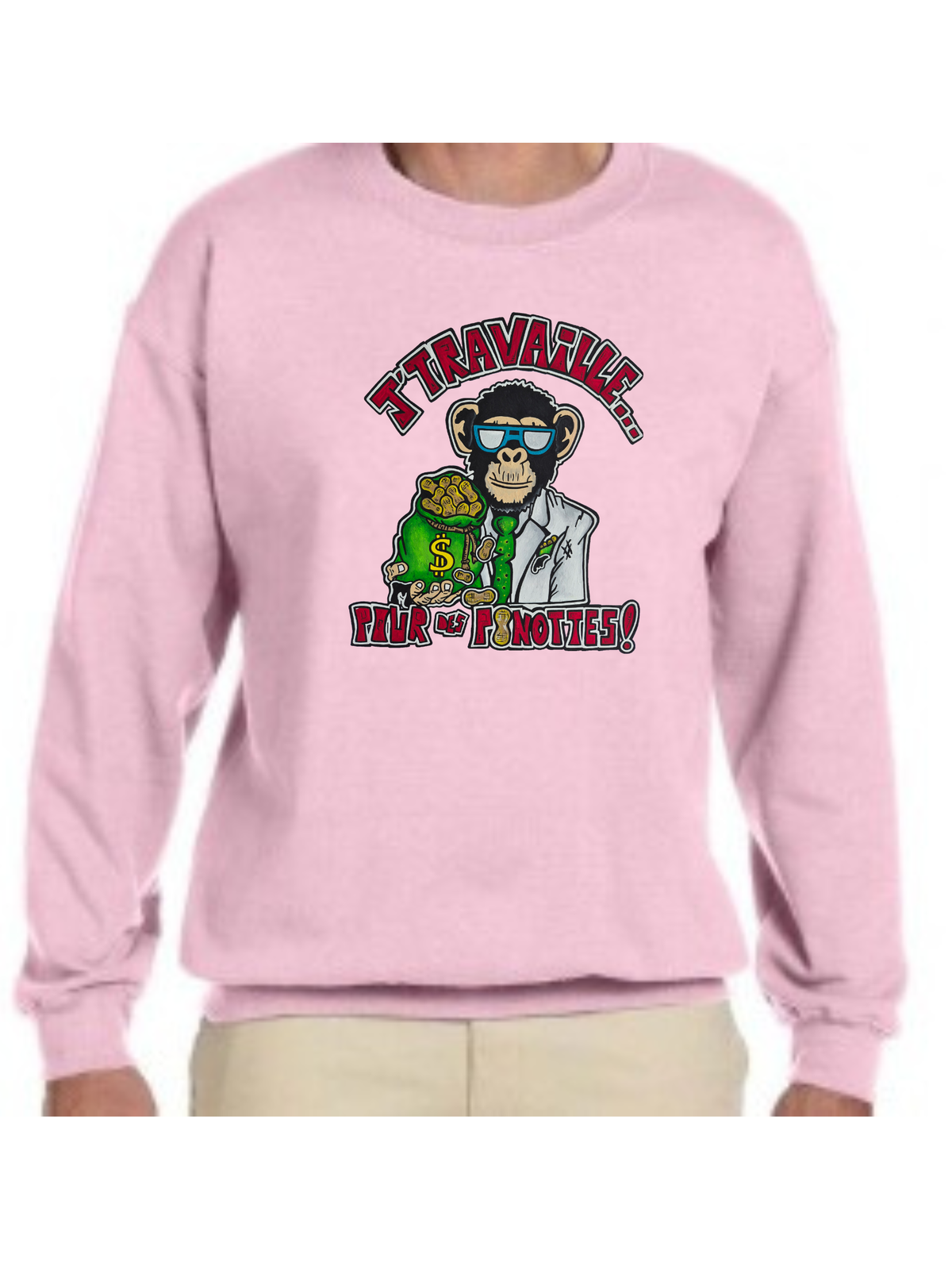 Crewneck J'travaille pour des peanuts