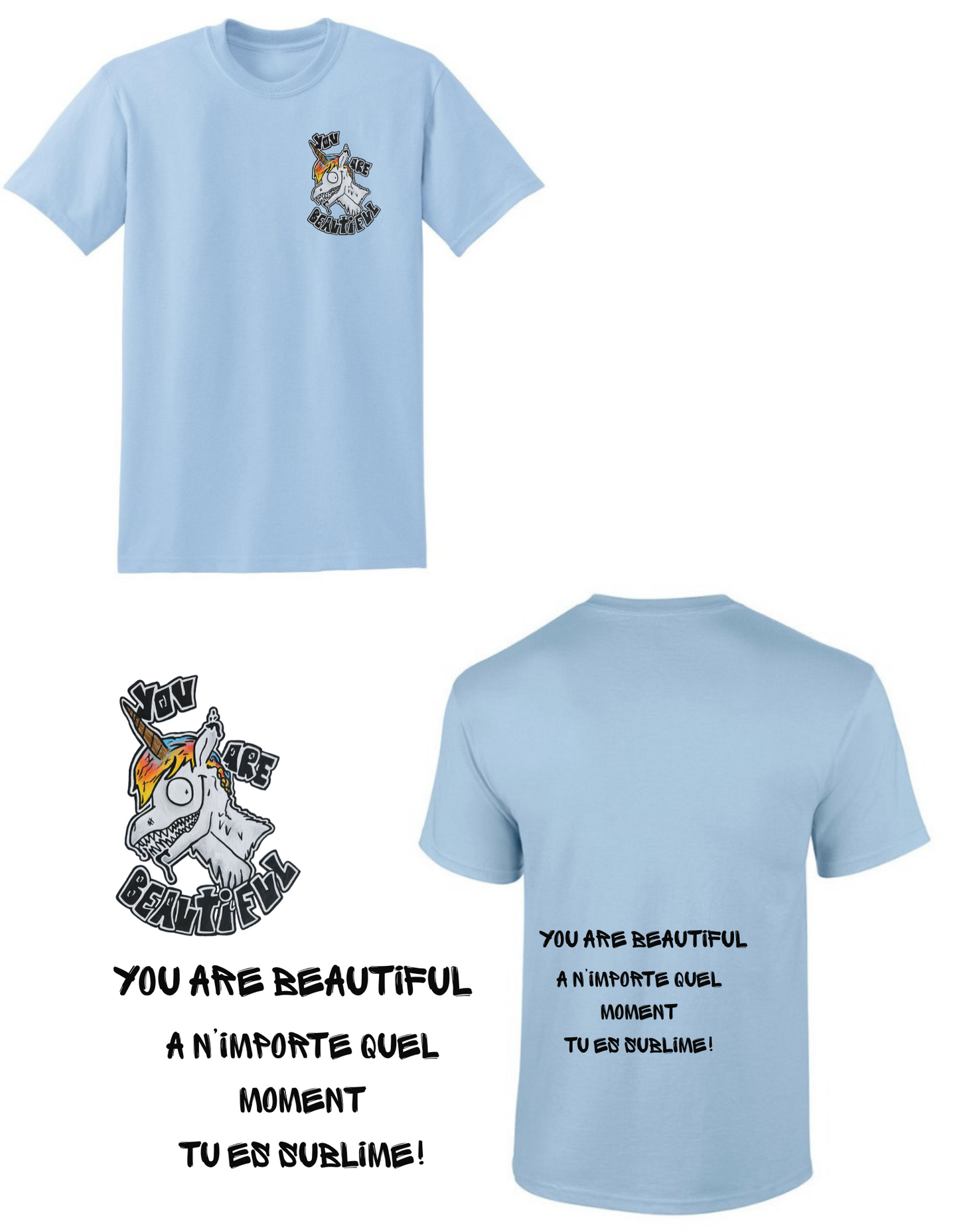 Gamme positive t-shirt You are beautiful