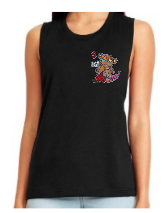 Camisole femme festival muscle Ours I love You