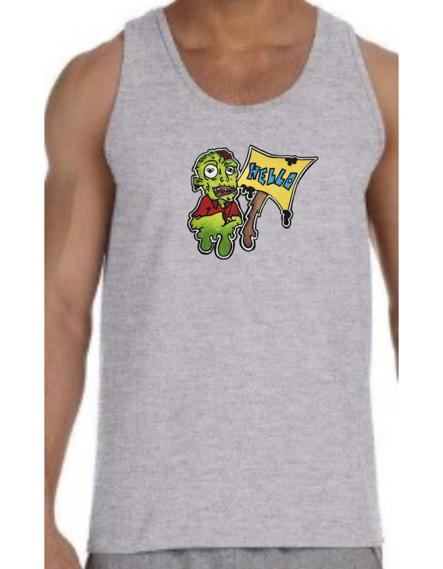 Camisole homme Zombie hello