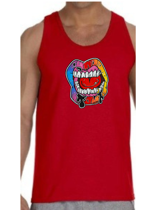 Camisole homme Lèvre multicolore