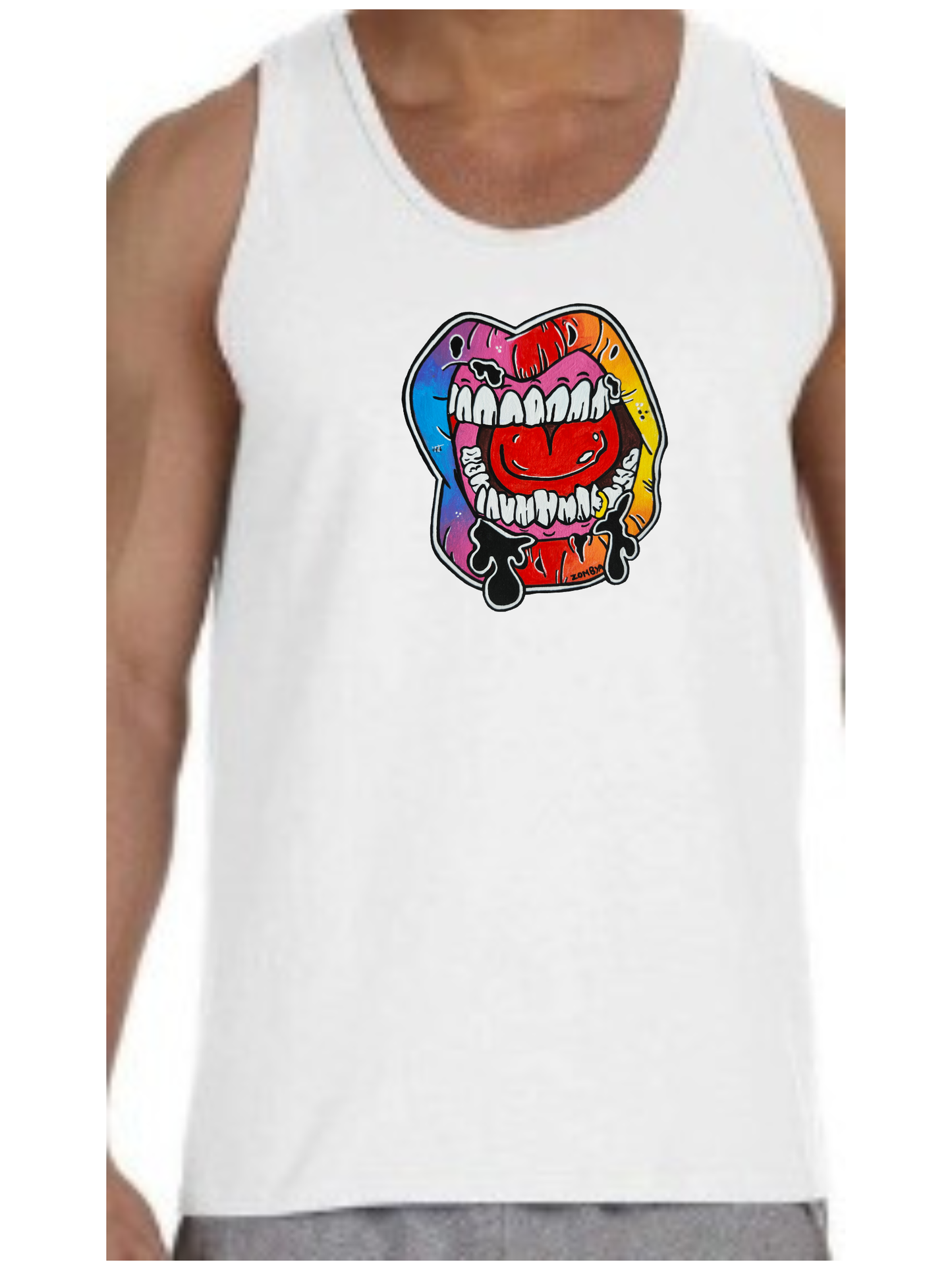 Camisole homme Lèvre multicolore
