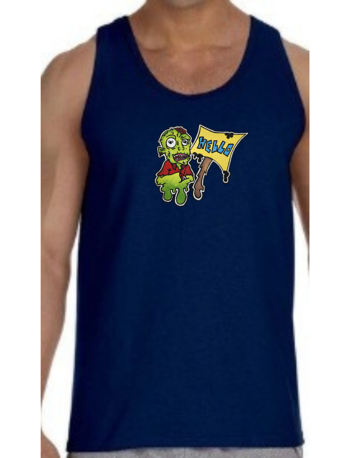 Camisole homme Zombie hello