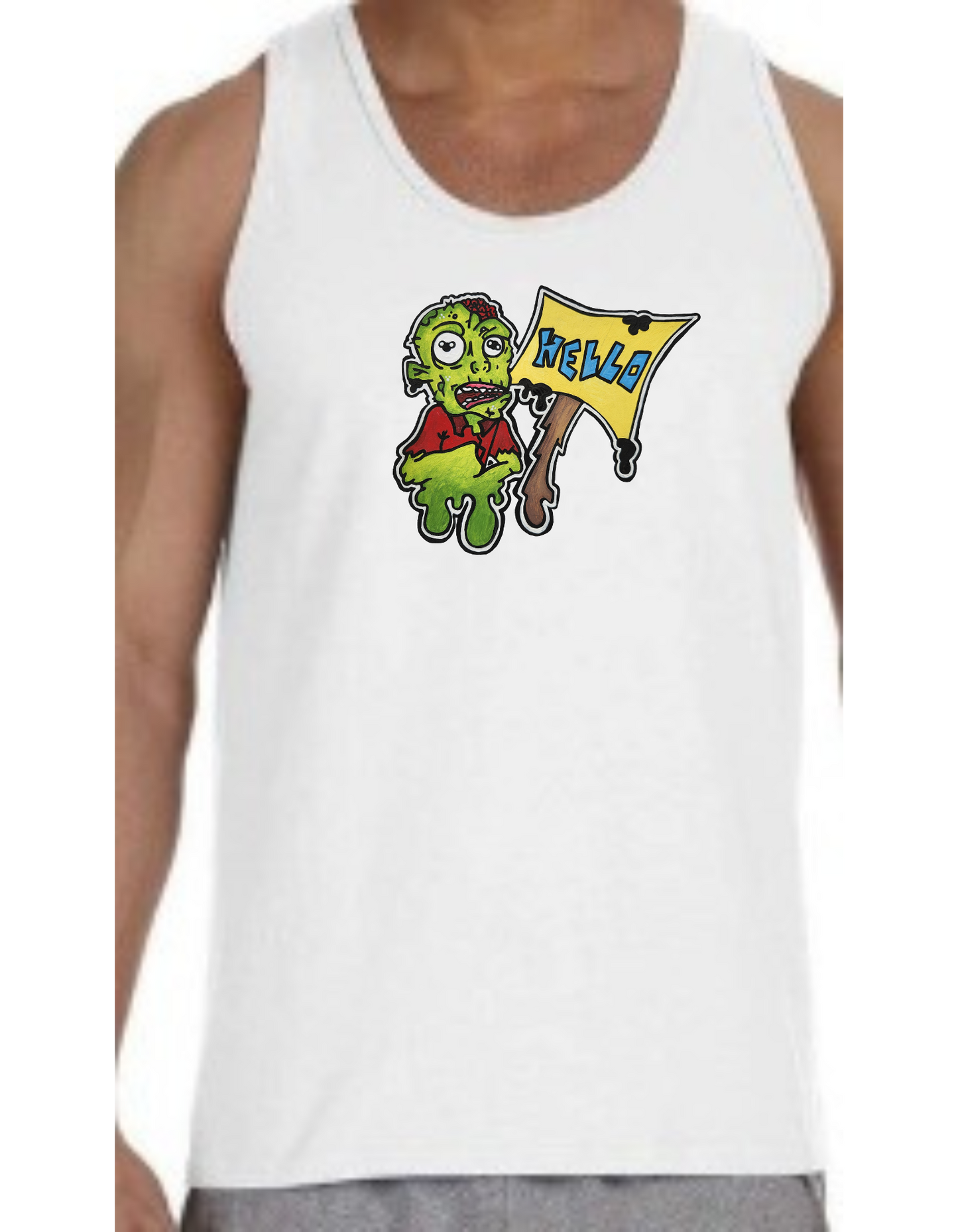 Camisole homme Zombie hello
