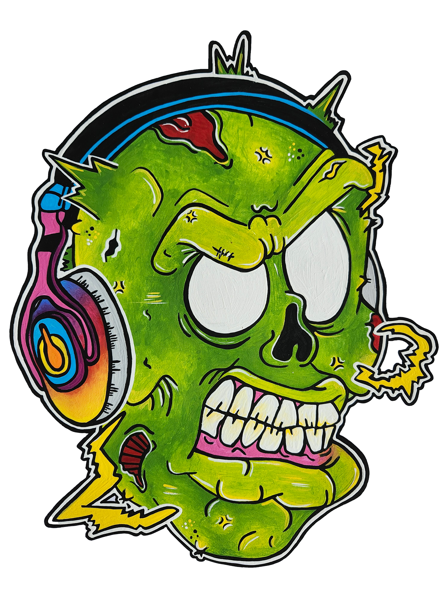 T-shirt zombie écouteur
