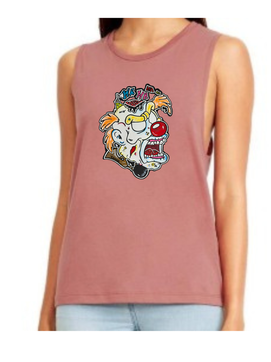 Camisole femme festival muscle Zombie clown