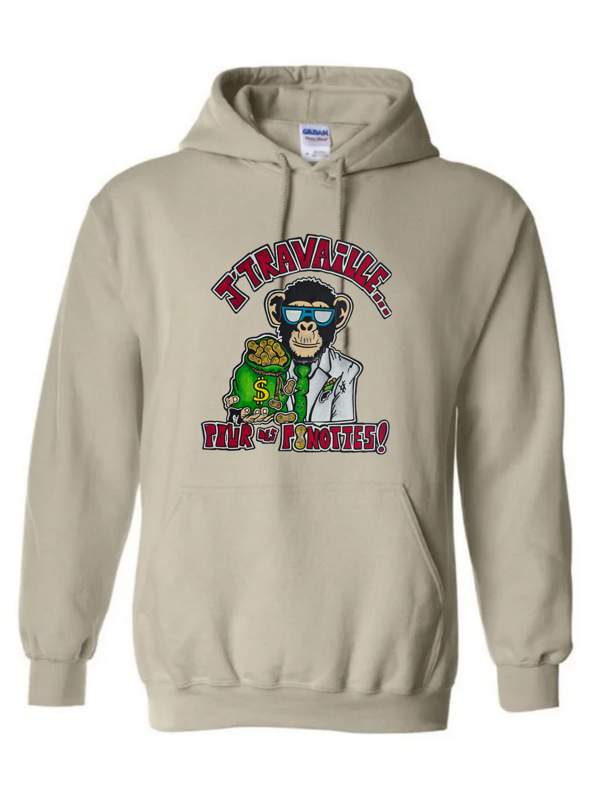 Hoodies J'travaille pour des peanuts