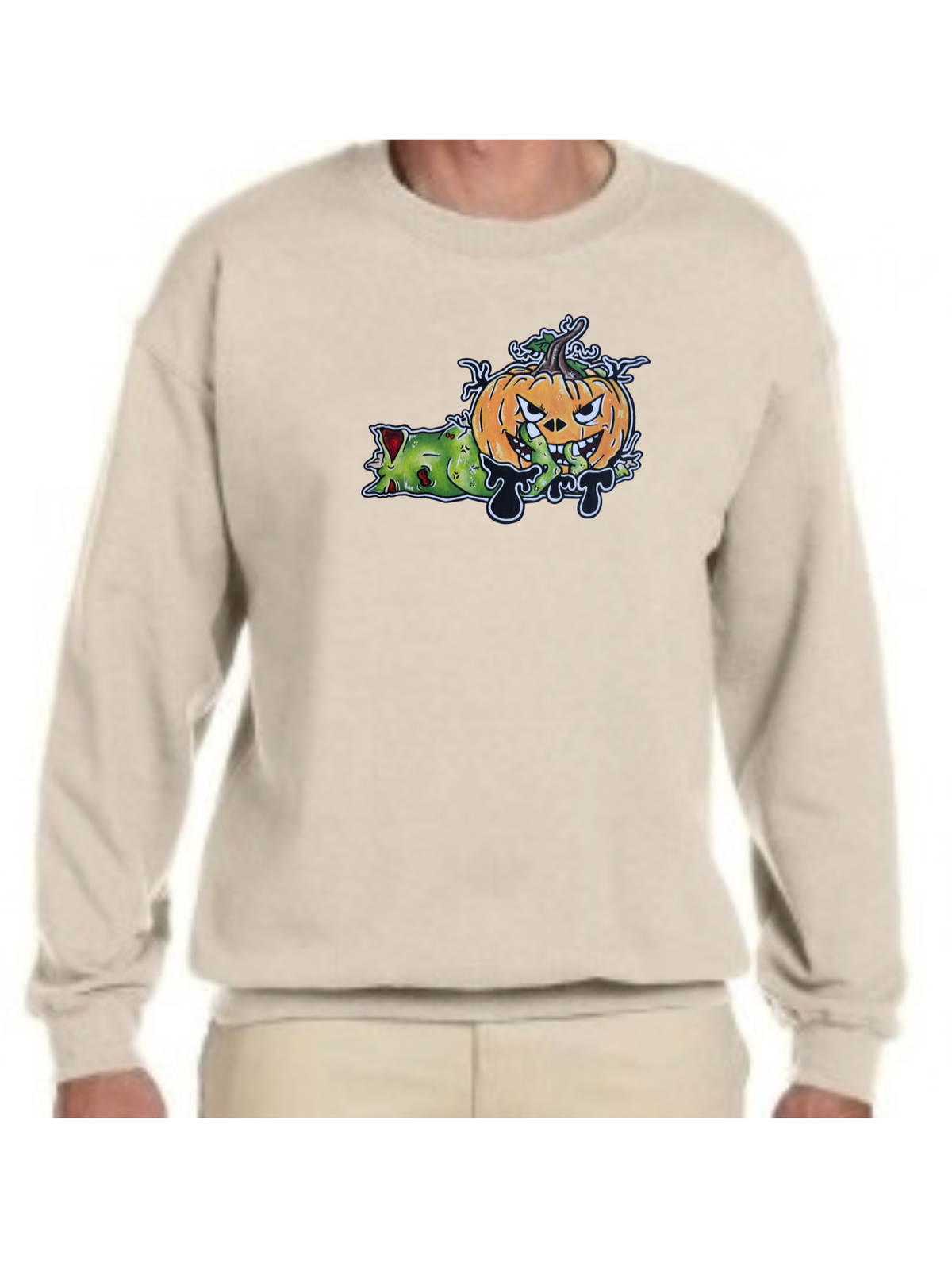 Crewneck Main zombie citrouille