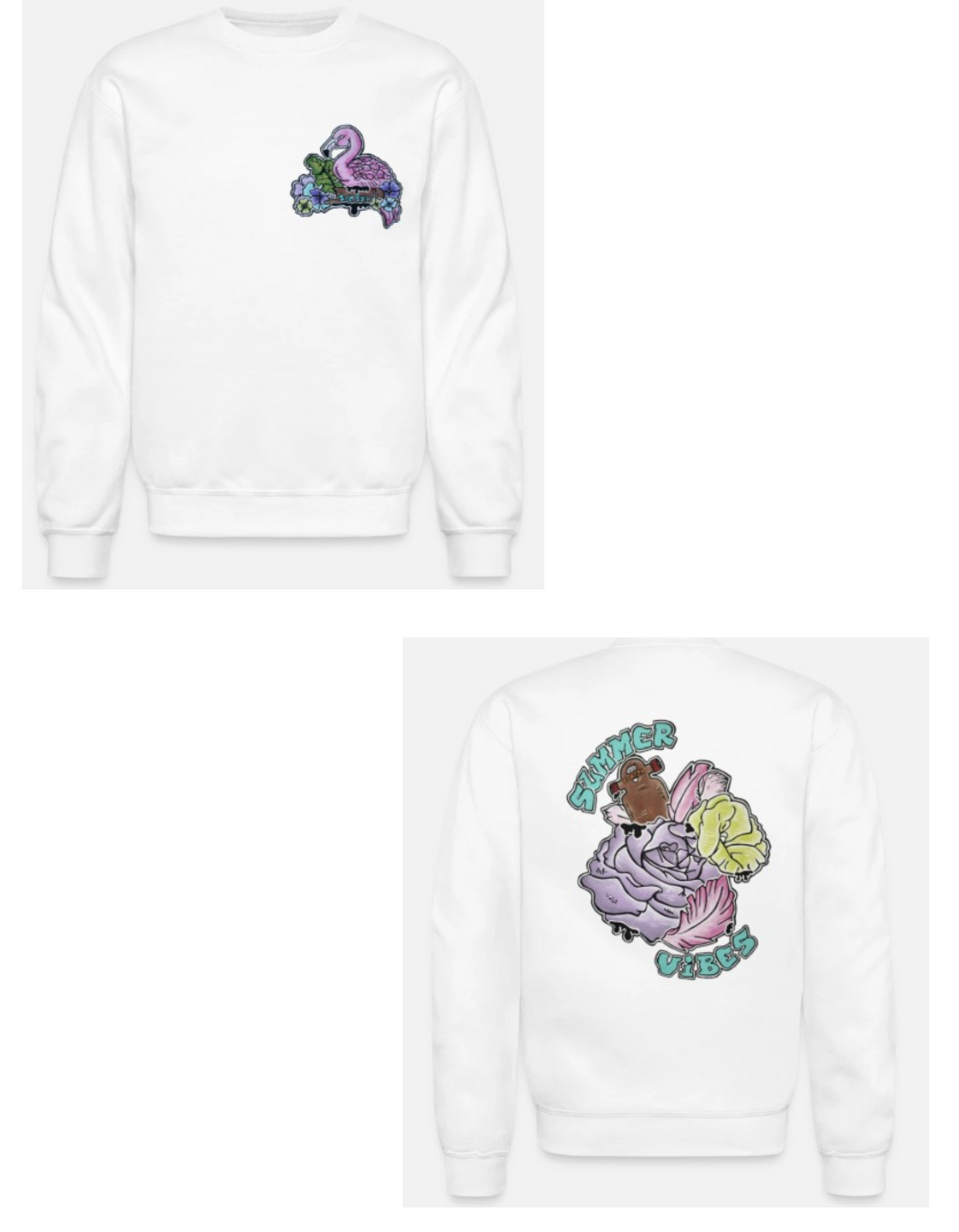 Crewneck combo flamant rose
