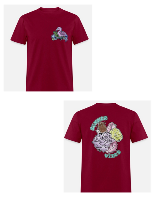 T-shirt enfant combo flamant rose