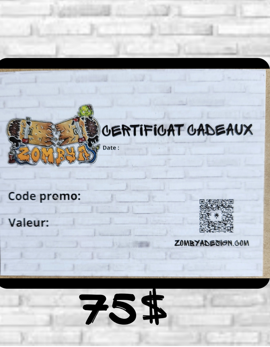 Certificat cadeaux 75$