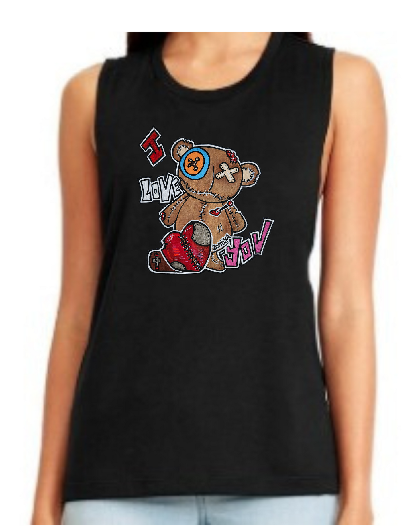 Camisole femme festival muscle Ours I Love you