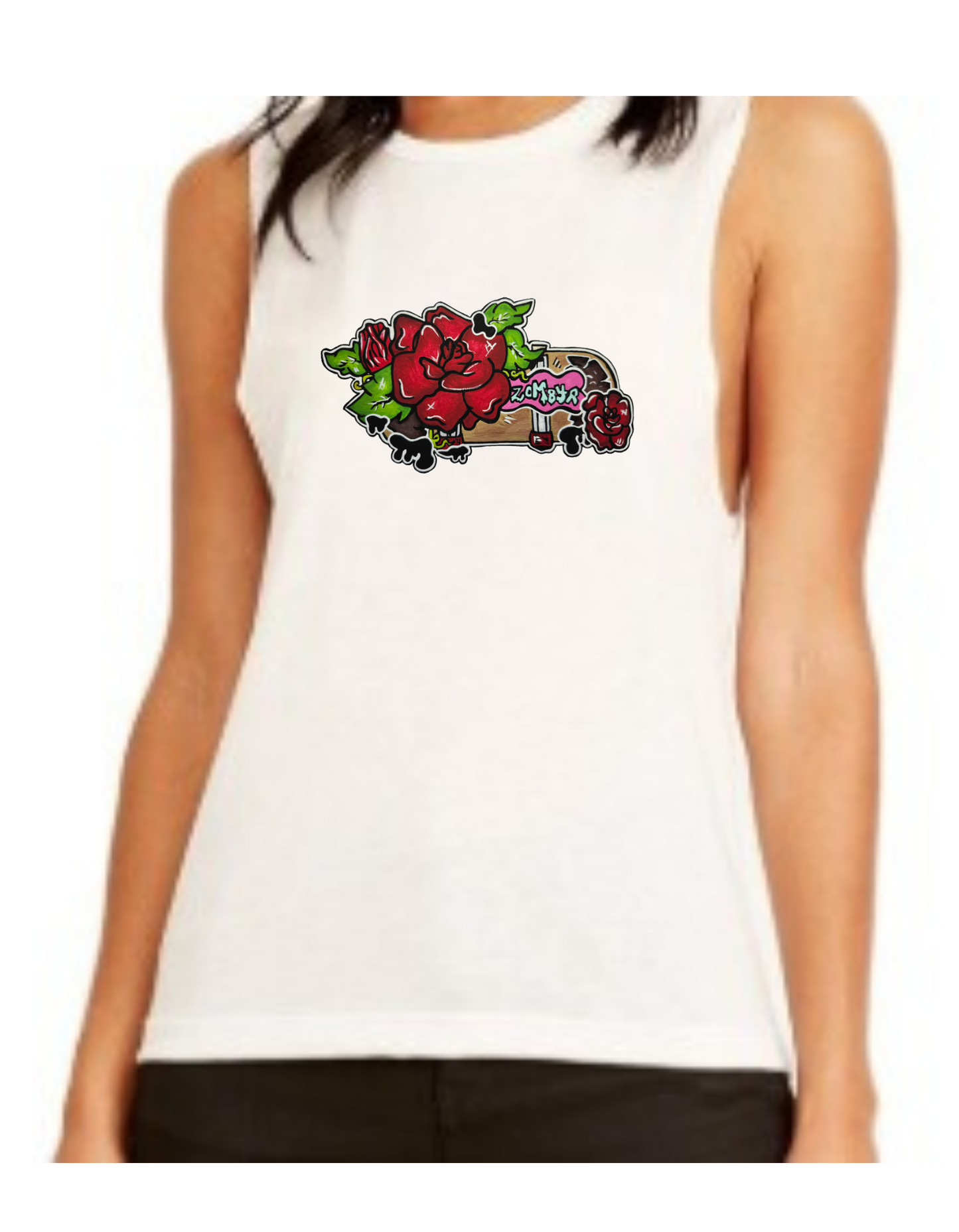 Camisole femme festival muscle Skate fleur